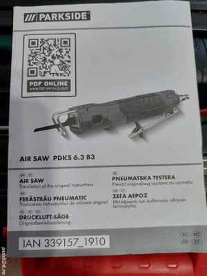 Minifierastrau sabie pneumatic Parkside PDKS 6.3 B3 nou - imagine 5