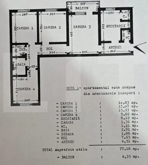 Apartament 4 camere, 77.18 mp, zona Ciucului - imagine 6 Apartament 4 camere, 77.18 mp, zona Ciucului - imagine 6