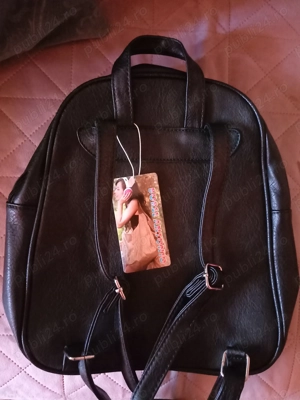 Rucsac nou negru piele 