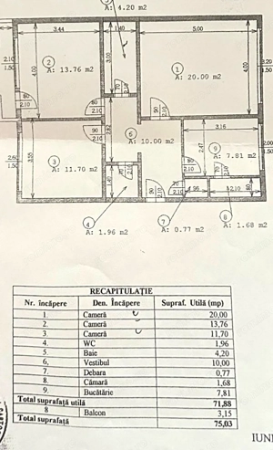Apartament 3 camere Adiacent  Bd. Nerva Traian cu Centrala - imagine 9
