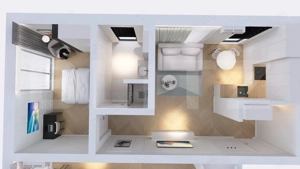 Apartament cu 2 camere, in suprafat utila de 47,34 mp, zona Bradet - imagine 2 Apartament cu 2 camere, in suprafat utila de 47,34 mp, zona Bradet - imagine 2