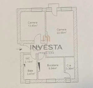 Apartament cu 2 camere, zona Centrala ! - imagine 9