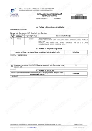 Teren  10000 mp, oportunitate invetitie parc fotovoltaic