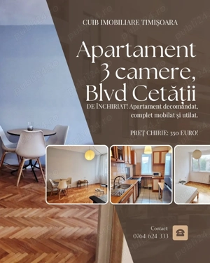 Apartament 3 camere, Bulevardul Cetății