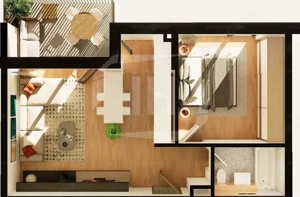 Apartament 2 camere, intermediar,  bloc premium - imagine 4