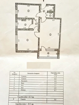 Apartament 2 camere, etaj 3 4   Micro 17 - imagine 10