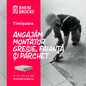 Angajăm montator gresie, faianță și parchet