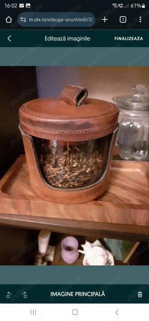 Humidor vintage piele