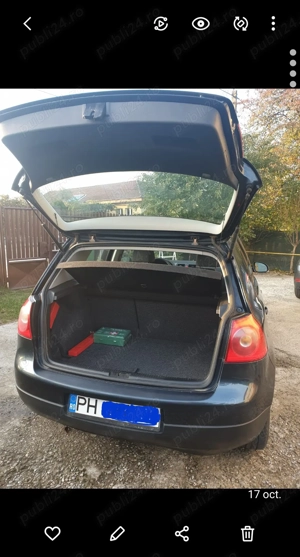 Vând Golf 5, 1.4 MPI, 2008, unic proprietar, ITP valabil, perfectă funcționare, anvelope Dunlop noi  - imagine 6
