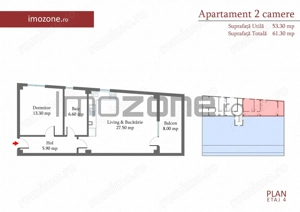 2 camere 60 mp, decomandat, etaj 4, Margelelor, zona de case, NOU, COMISION 0% - imagine 10