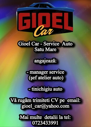 Gioel Car Service Auto Satu Mare angajează personal
