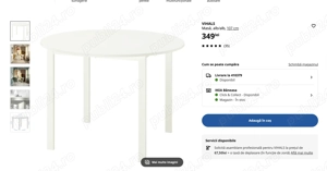 Masa Ikea VIHALS alba 107 cm NOUA