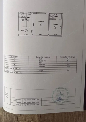 Apartament 2 camere, etaj 4,  mp 41 mp utili, Kaufland Circumvalatiunii  - imagine 7