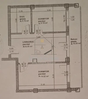 Apartament 2 camere, etaj 1, Calea Turzii