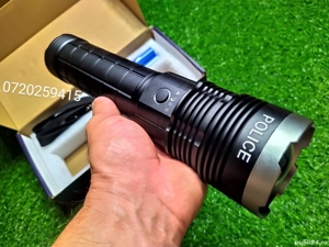 Lanternă Police de Mare Putere + TURBO AK138-1 LED PM60-TG, 8x18650