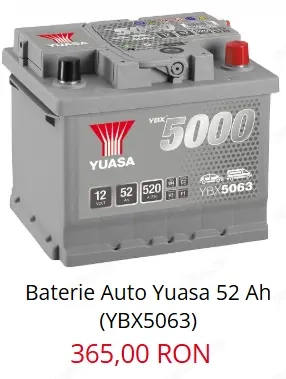 Ofertă!! Baterie Yuasa, 75Ah / 710A - imagine 4