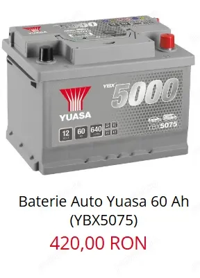 Ofertă!! Baterie Yuasa, 75Ah / 710A - imagine 5