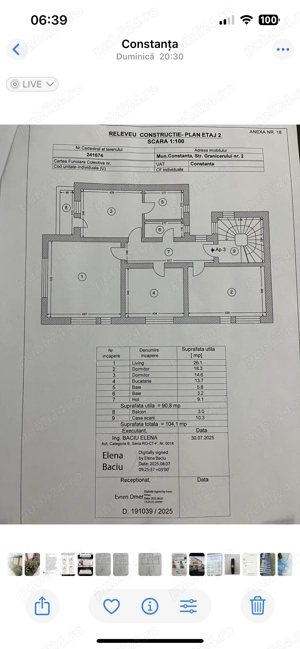 Vand apartament 3 camere in Constanta,zona Dacia,in casa tip vila - imagine 10
