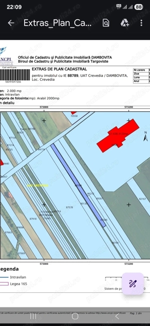 Teren intravilan in Crevedia cu utilitati 2000mp