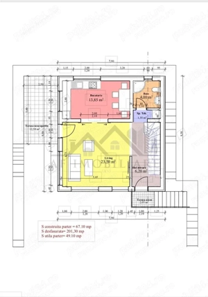 C.A.Rosetti  teren 451mp cu Autorizatie De Constructie pentru vila D+P+E 210mp - imagine 7
