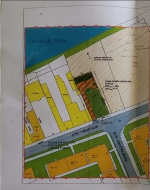 Teren pentru locuinte colective conform  noului PUG , zona Timocului pe malul Begai !!!