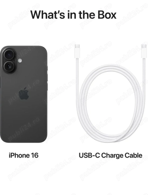 Telefon APPLE iPhone 16 5G, 256GB, Black - imagine 3