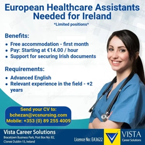 Alăturați-vă echipei noastre: Asistenți medicali și îngrijitori români căutați pentru Irlanda