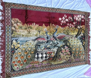 Carpeta, tapiserie cu păuni veche, bine intretinuta