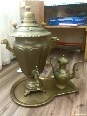 Vând Samovar + ibric+tavă din bronz