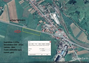 Teren extravilan in suprafata de 15700 m2,cu deschidere la E60