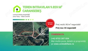 Comision 0 - Teren intravilan 9859 mp in Caransebes Zona Teius