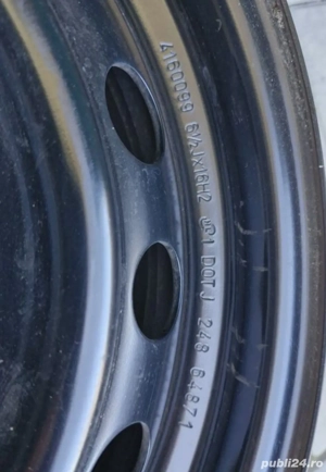 Jante oțel diametru 16 inch noi  - imagine 2