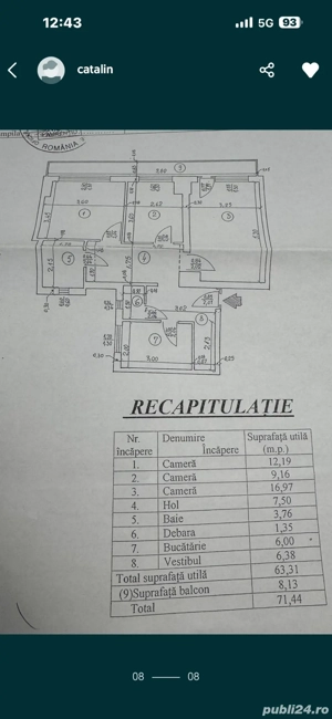 Apartament 3 camere,  - imagine 9