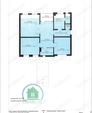 4 cam etaj 1 bloc caramida langa Facultatea de Medicina