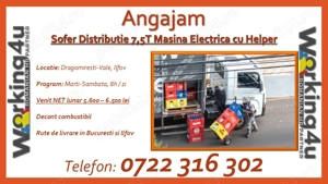 Sofer Distributie 7,5T Masina Electrica cu Helper