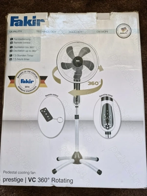 Vând   ventilator  de  răcire cu piedestral Fakir Prestige VC Rotating 360