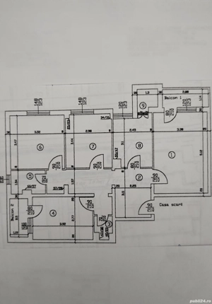 Vând apartament cu 4 camere et 10