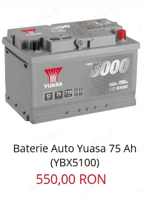 Baterie Yuasa, AGM, 60Ah / 640A - imagine 7