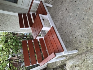 Bancă din lemn  pt cafea - imagine 2