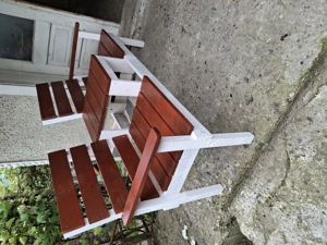 Bancă din lemn  pt cafea - imagine 3