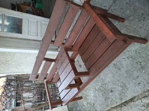 Bancă din lemn  pt cafea - imagine 4