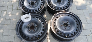 Vând set 4 jante tabla originale Ford pe 16” cu 20 de piulițe - imagine 4