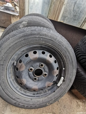 Vând set jante +cauciucuri 145/80 R13 - imagine 4