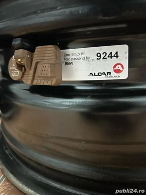 Set jante otel r16 +senzori presiune + capace  - imagine 2
