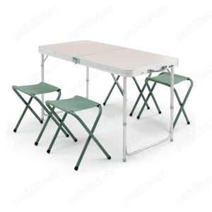Sigilat Masă Pliabilă Camping cu 4 scaune 4-6 Persoane