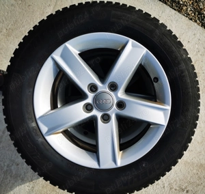 Set  4 jante aliaj R16, ET43 Audi A4, A6  cod 8K0071496+ anvelope iarna