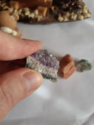 2 fântâni decorative, artizanale, vechi + pietre semiprețioase - imagine 5