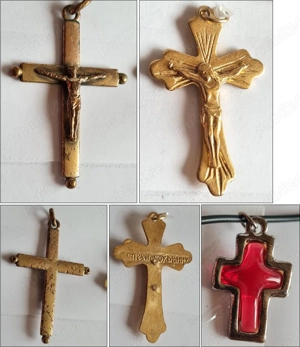 lot de 6 obiecte cu temă religioasă, vechi - imagine 4