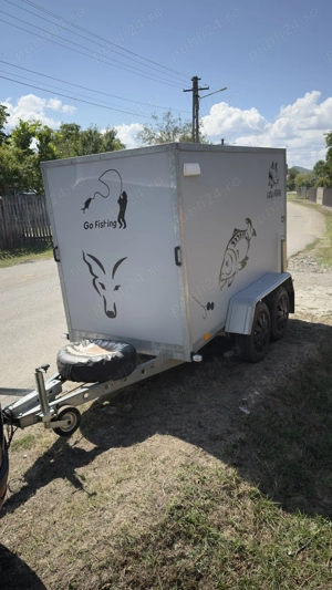 Remorcă dublă osie carosată   2021 - imagine 3