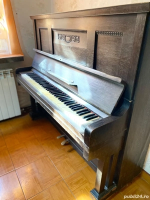 Vand pianină cu placă de bronz